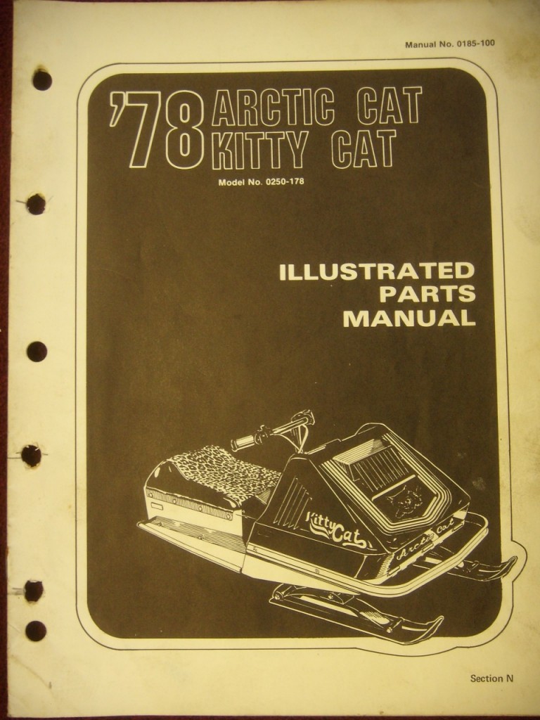 1978 Kitty Kat Parts Manual Arctic Restorations