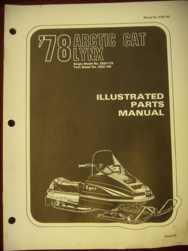 1978 lynx Parts Manual Arctic Restorations