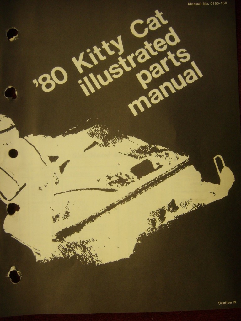 1980 Kitty Kat Parts Manual Arctic Restorations